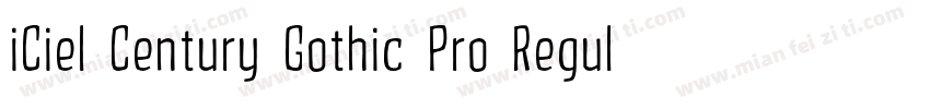 iCiel Century Gothic Pro Regular字体转换